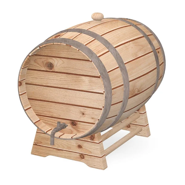 3d renderizado de barril de madera — Foto de Stock