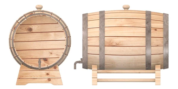 3d візуалізація дерев'яних стволів — стокове фото