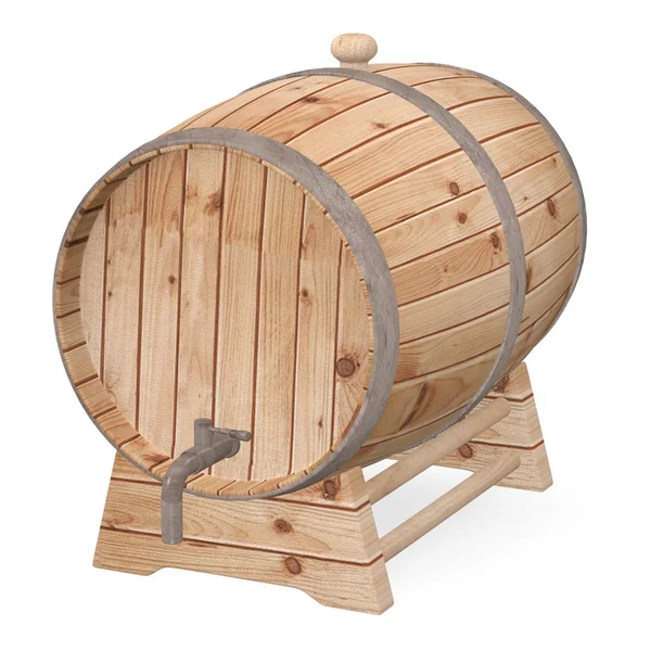 3d renderizado de barril de madera —  Fotos de Stock
