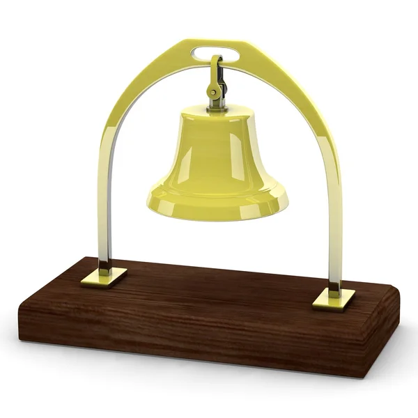 3D render metallic Bell — Stockfoto