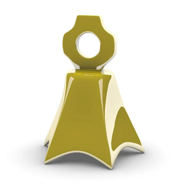 3D-Darstellung der metallischen Glocke — Stockfoto