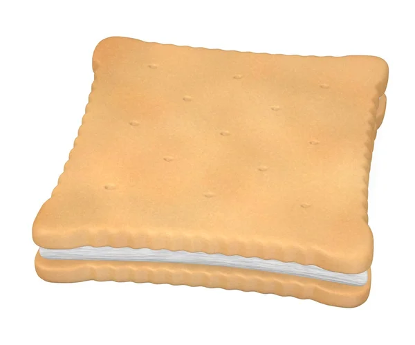 3d renderizado de alimentos de galleta — Foto de Stock
