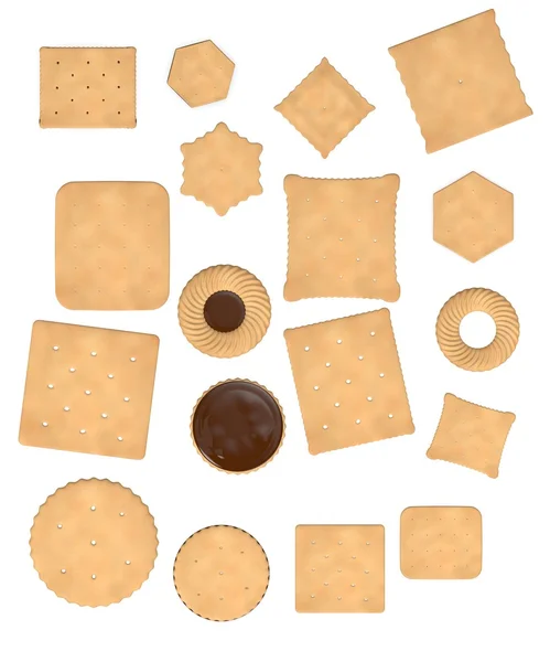 3d 呈现器的饼干食品 — 图库照片