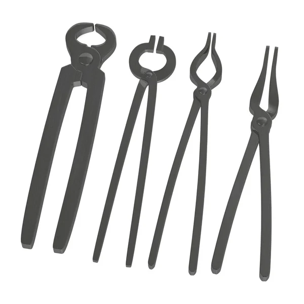 stock image 3d render of blacksmith tools