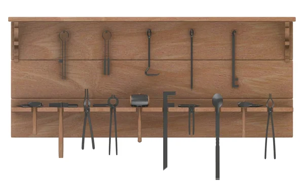 3d render of blacksmith tools — Stock Photo, Image