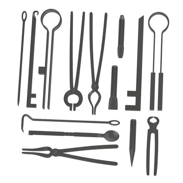 3d renderização de ferramentas de ferreiro — Fotografia de Stock