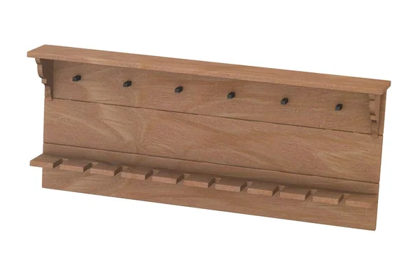 3d render of wooden shelf — Stock Photo, Image