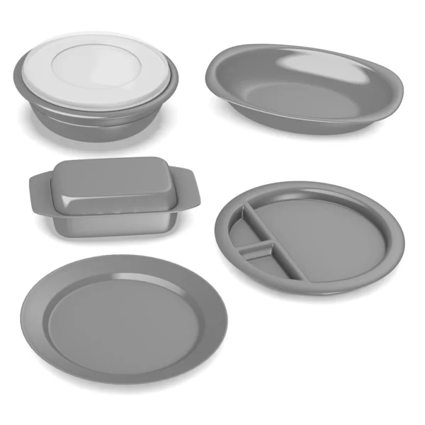 3d render of food bowls — Stock Photo, Image