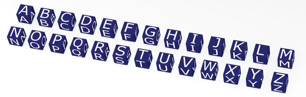 3d render of letters on boxes — Stock Photo, Image