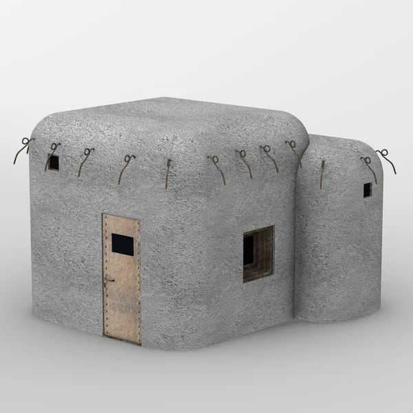 3d візуалізація військового бункера — стокове фото