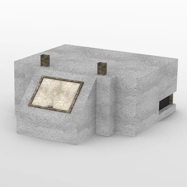 Askeri Bunker 3D render — Stok fotoğraf