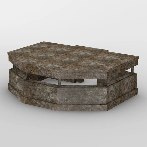 Render 3D wojskowych bunkier — Zdjęcie stockowe