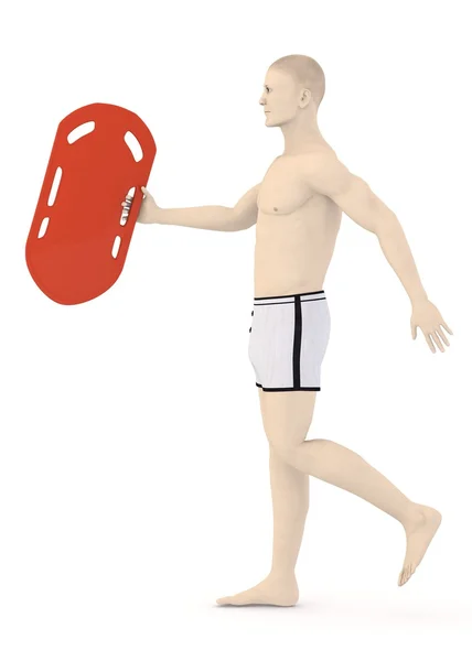 3d render of artifical male with buoy — Stock Photo, Image