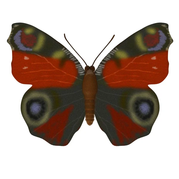 3d 渲染的蛱蝶 io — 图库照片