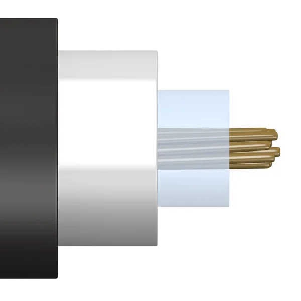 3d 呈现器的电力电缆 — 图库照片