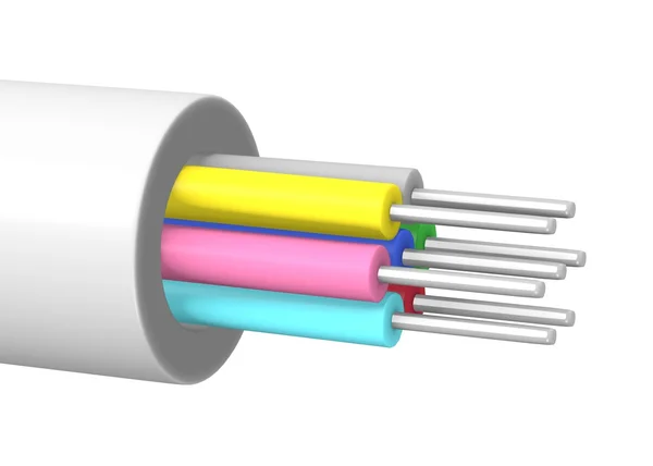 3d renderização de cabo elétrico — Fotografia de Stock