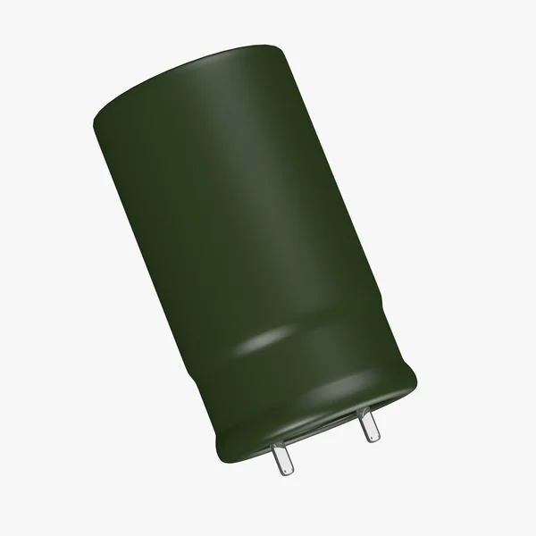 3D renderizado del condensador (parte electrónica ) — Foto de Stock