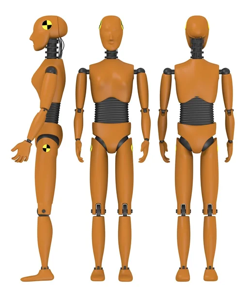 stock image 3d render of car test dummy