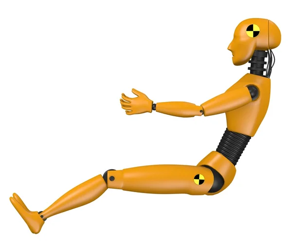 3d render of car test dummy - woman — Stock Photo, Image