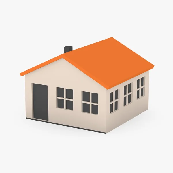 3D gör tecknad hus — Stockfoto