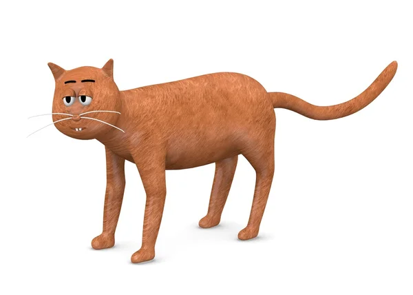 3D renderowania kot kreskówka — Zdjęcie stockowe