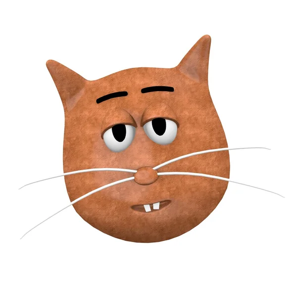 3D-Darstellung von Cartoon-Katze — Stockfoto
