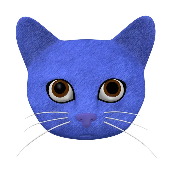 3D renderowania kot kreskówka — Zdjęcie stockowe