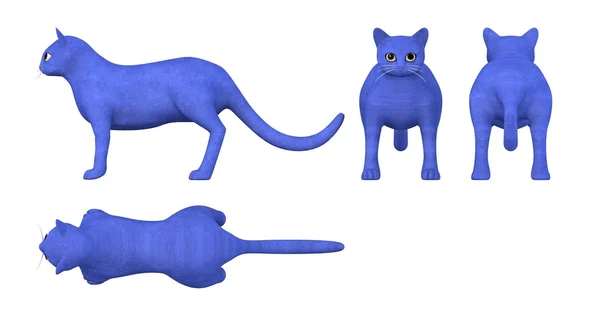 3d renderização de desenho animado gato — Fotografia de Stock