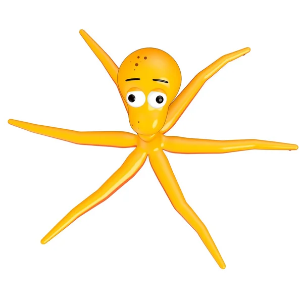 3D render van cartoon octopus — Stockfoto