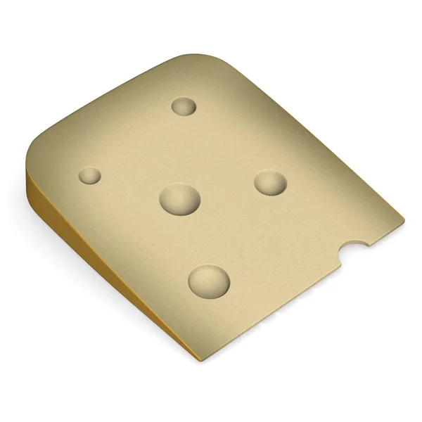 奶酪片的 3d 呈现器 — 图库照片