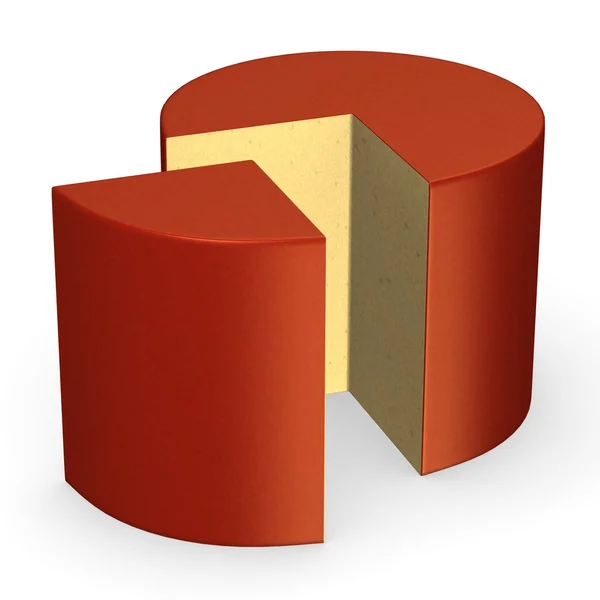 3d render of cheese piece — Stock Photo, Image