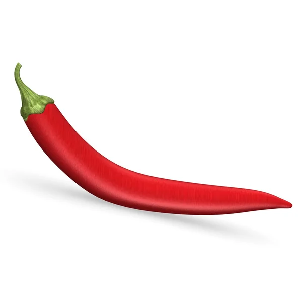 3D gör Chili peppar — Stockfoto