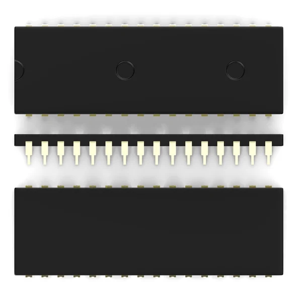 Rendering 3d del microprocessore — Foto Stock