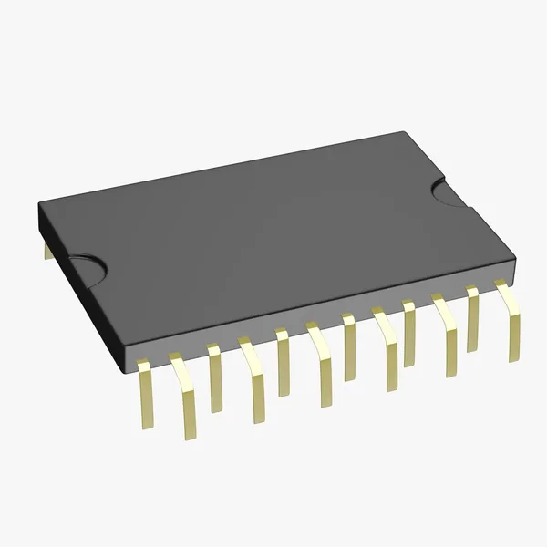 Rendering 3d del microprocessore — Foto Stock