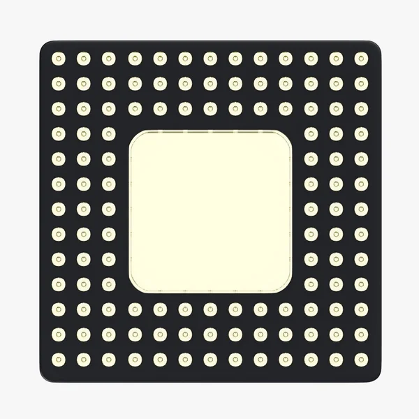 3D-Darstellung des Mikroprozessors — Stockfoto