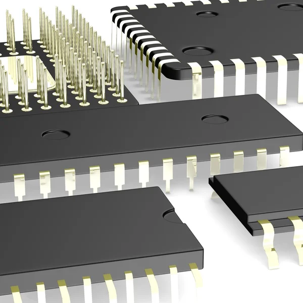 3D рендеринг микропроцессора — стоковое фото