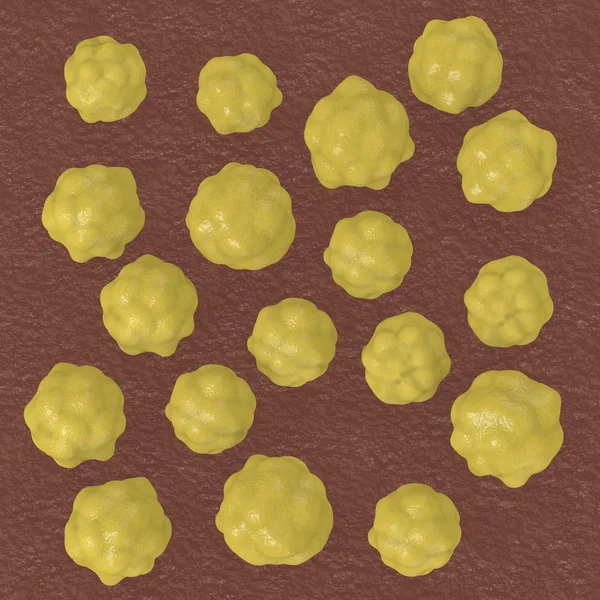 3d renderizado de células de colesterol — Foto de Stock
