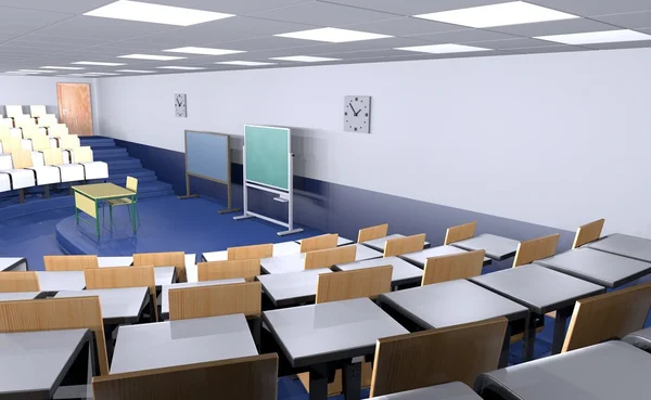 Rendering 3D degli interni delle aule — Foto Stock