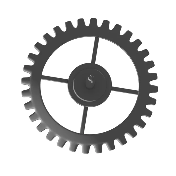 Renderização 3d da roda de engrenagem do relógio — Fotografia de Stock