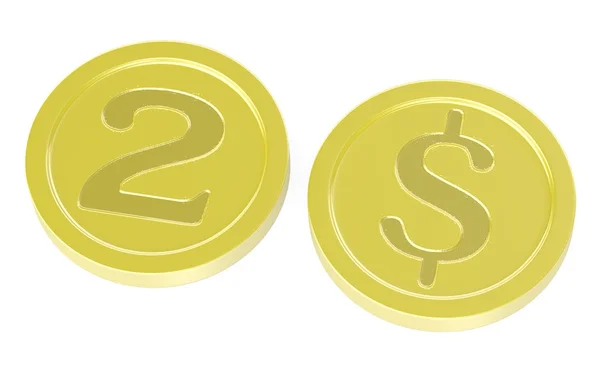 3d render of cartoon coins — Stock Photo, Image