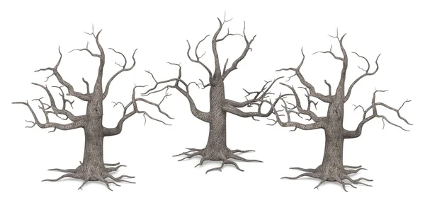 3D-Darstellung eines abgestorbenen Baumes — Stockfoto