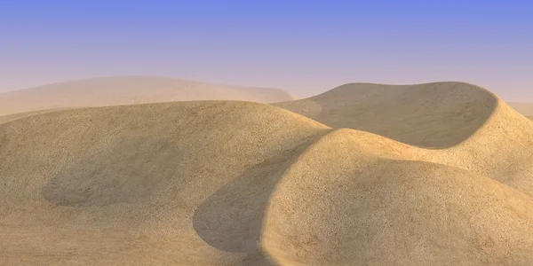 3d renderização de deserto de areia — Fotografia de Stock