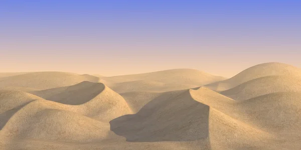 3D рендеринг песчаной пустыни — стоковое фото