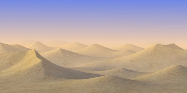 3D-Darstellung der Sandwüste — Stockfoto
