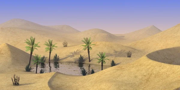 3D-Darstellung der Sandwüste — Stockfoto