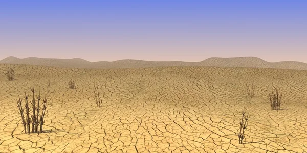 砂の砂漠の 3 d レンダリング — ストック写真