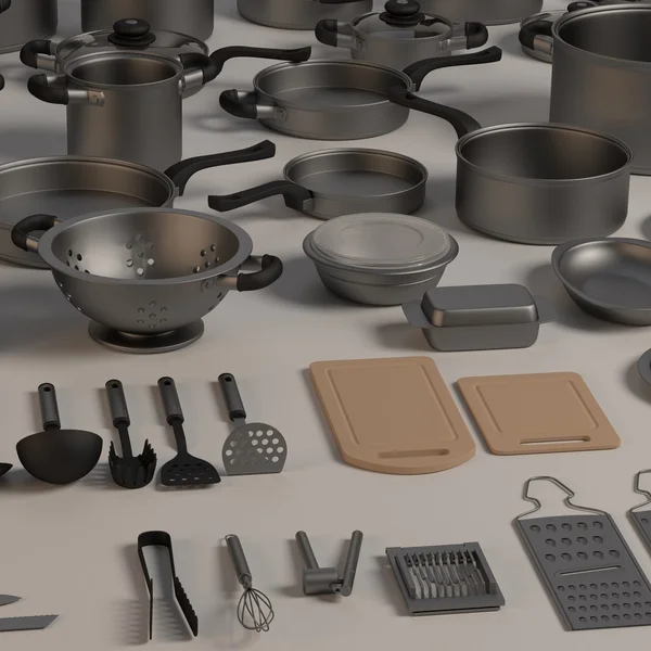 3D renderowania dań kuchni — Zdjęcie stockowe