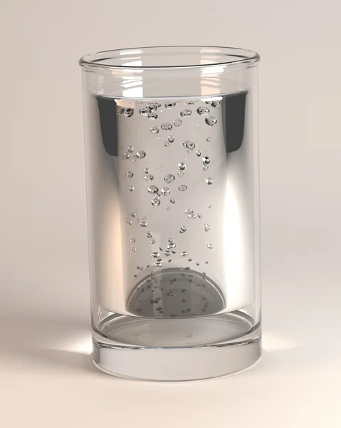 3D καθιστούν ποτού σε ποτήρι — Φωτογραφία Αρχείου