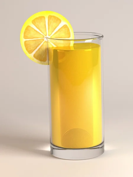 3D vykreslení nápoje ve skle — Stock fotografie
