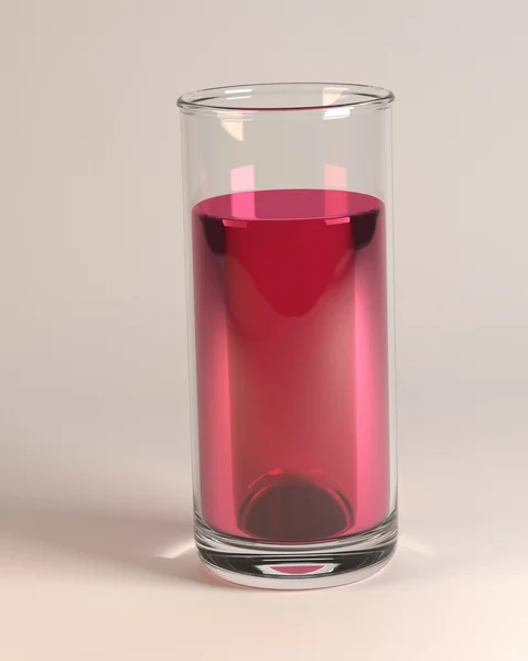 3d візуалізація напою в склі — стокове фото